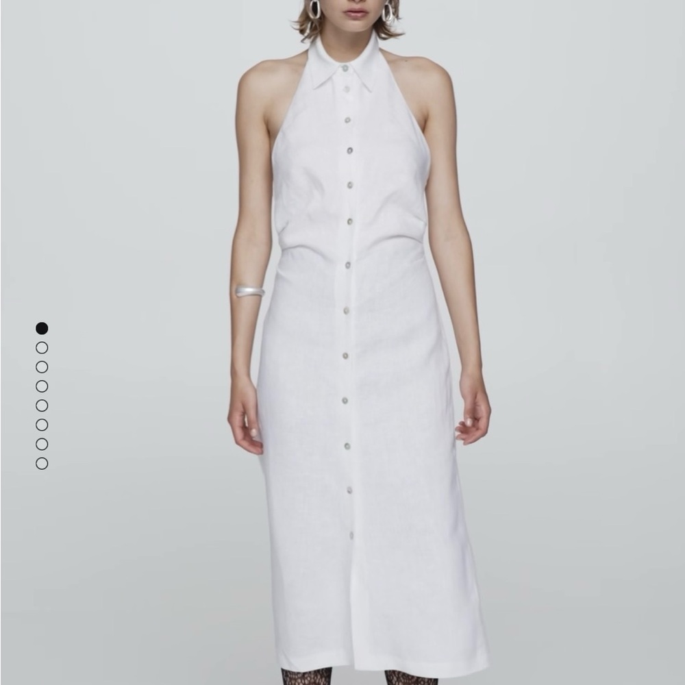 Mango linen shirt- collard dress